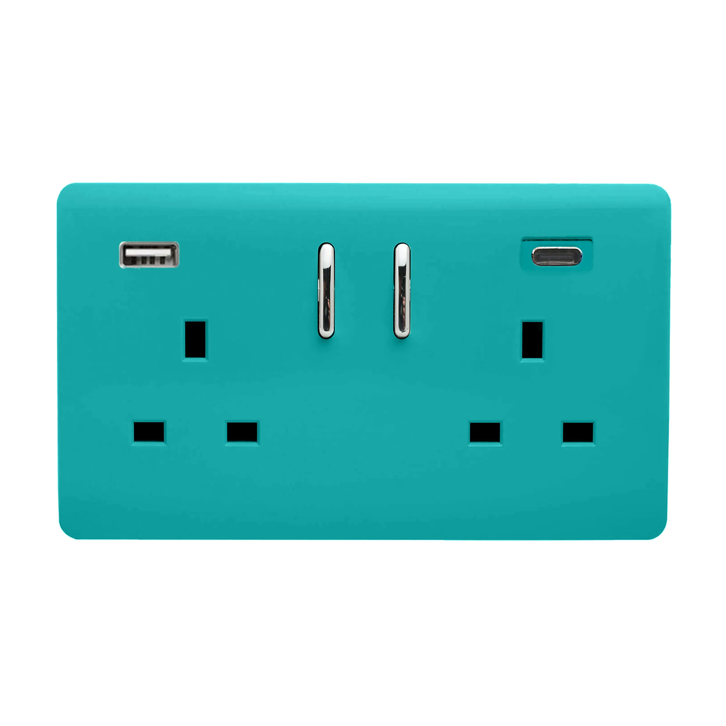 Bright Teal Wiring Accessories Trendi Decorative Screwless